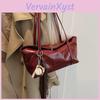 Tote Pu Bag Womens Solid Leather Letter Print Underarm Bags Female Commute Versatile Satchels Handbag Lady Shoulder Pack