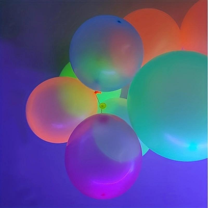 20pcs Party Balloons UV Blacklight Reactive Neon Fluorescent Balloons GLOW In The DARK Balloon for Adults Wedding Hallowe