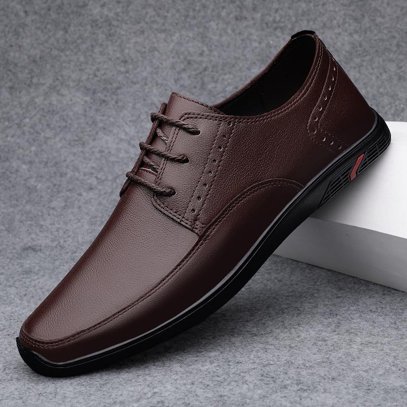 

Черные туфли для скейтбординга, мужские оксфорды на шнуровке, кроссовки из натуральной кожи, повседневная обувь на плоской подошве, весна-осень, высококачественные туфли 11