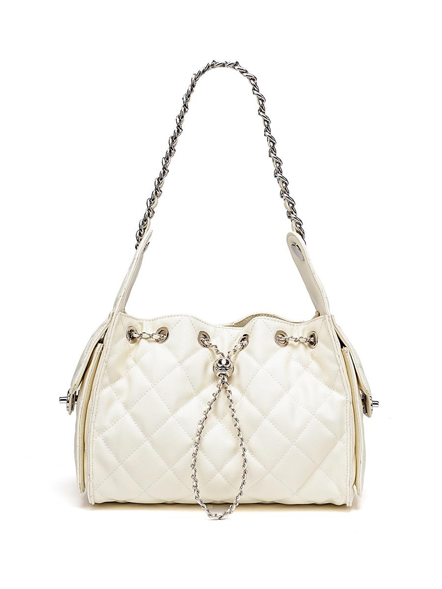 Commuter Versatile Underarm Women S Bag Versatile Rhombus Chain Bag Drawstring Caviar Bucket Bag