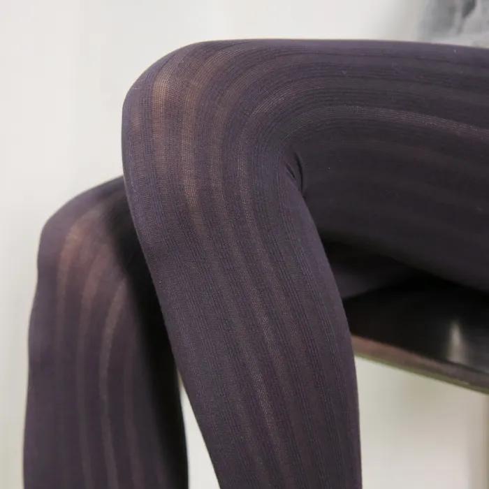 Slim Hold-Fit Rib Stockings (Gray)