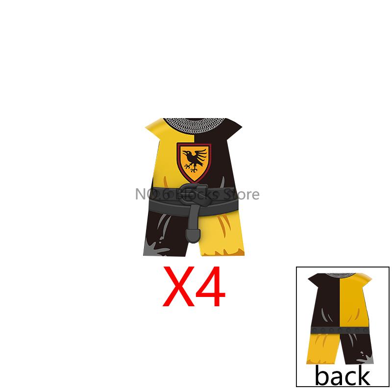 Medieval Military Castle Knight Accessories Building Block Roman Figure Soldier Crusader Viking Shield Armor Eagle Brick Toy S01