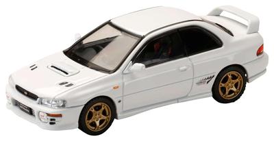 HJ64 1/64 Scale Subaru Impreza PURE SPORTS COUPE WRX Type R STi Version (GC8) Feather White (Finished Model) HJ641079AW
