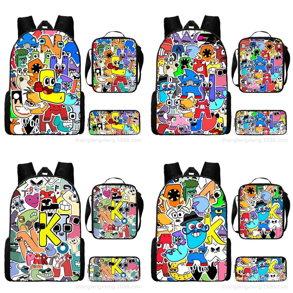 Alphabet Lore Kids School Bag With Durable Oxford Material And Lightweight Comfort For School Use