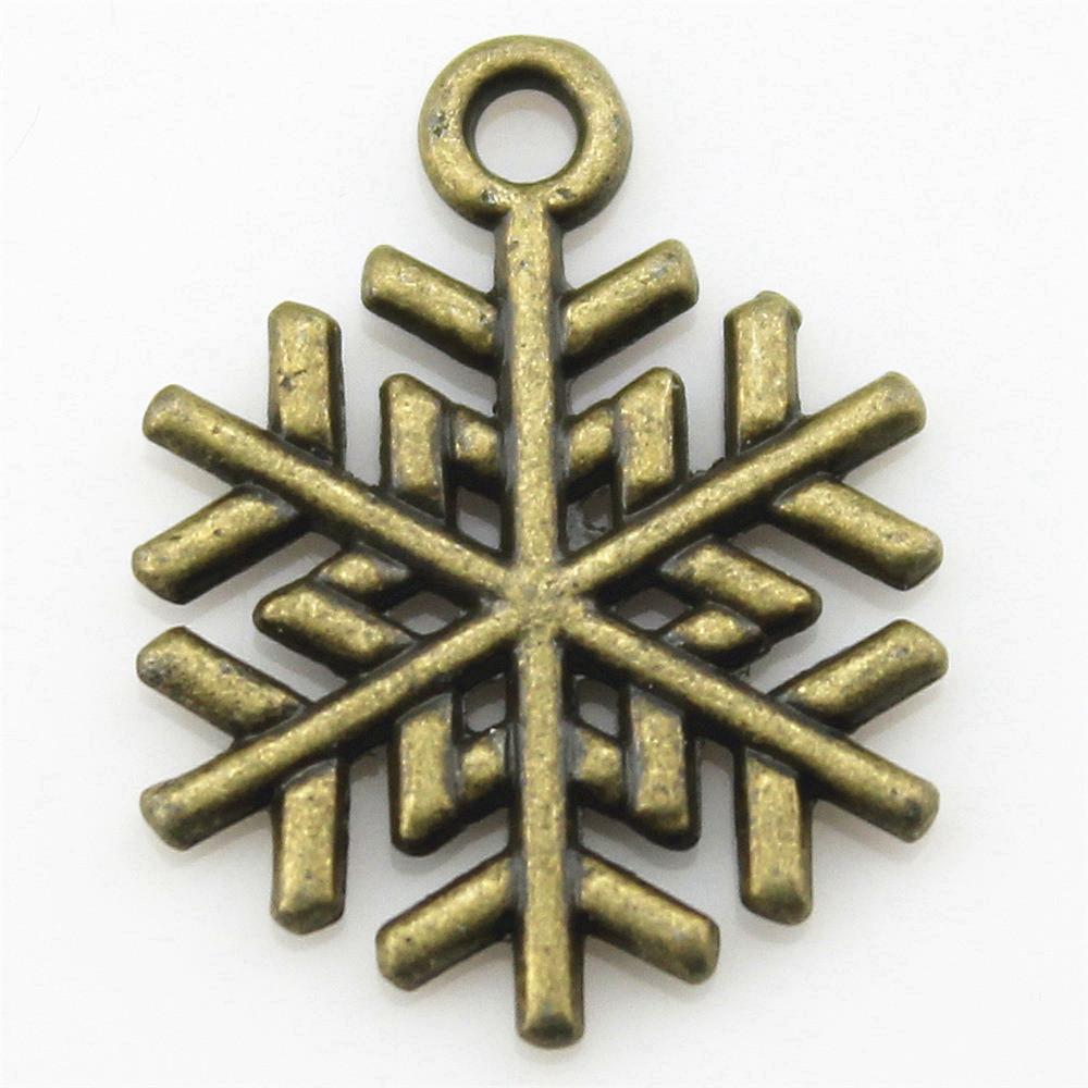 Snowmen Charms Snowflake Pendants For Winter Christmas Themed Jewelry