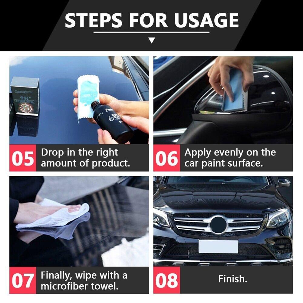 High Performance 9H Ceramic Coating for Car Paint 50ml Scratch Resistance