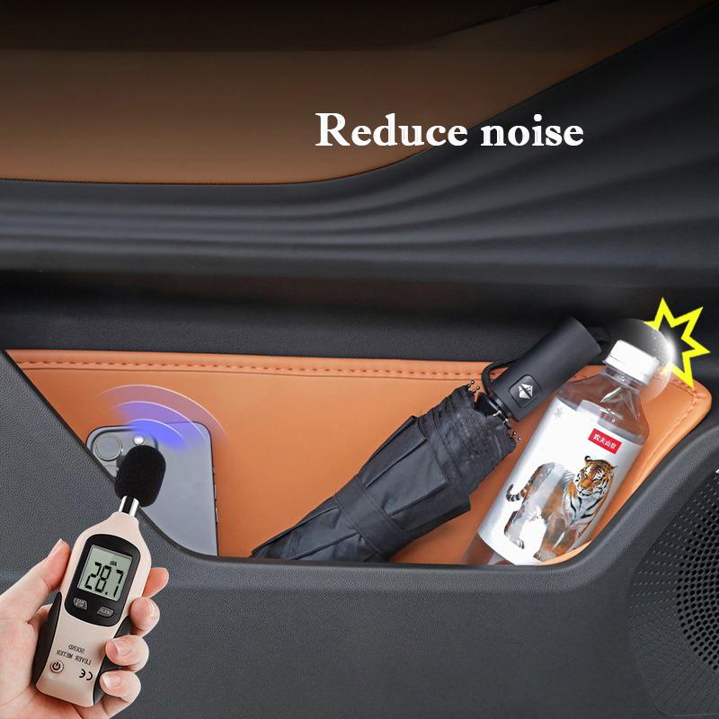 For Chery Tiggo 9 2026 Car Door Slot Storage Box Leather Protective Pad Cover Glove Box Storage Barrel Interior Accessories