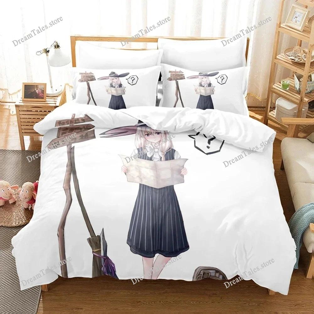 3D Printed Wandering Witch Bedding Set Anime The Journey Of Elaina Duvet Cover Double Twin Full Queen King Adult Kid Quilt Cover