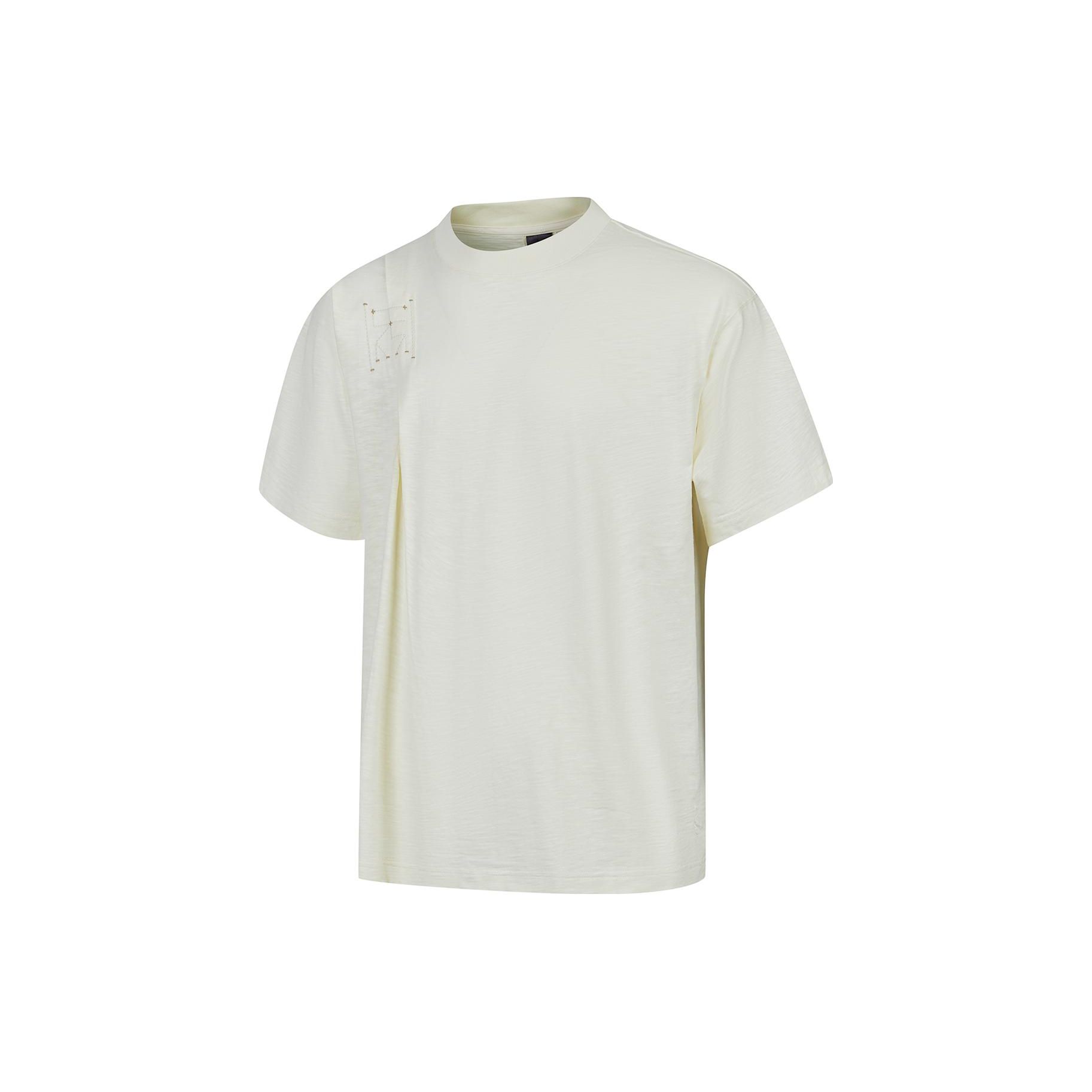 

Li Ning X Jackie Chan Kung Fu Series SS23 Natural Qi Hemp Fabric Round Neck Casual Short Sleeve T-Shirt Men Tops Paper-White AHST057-4 M