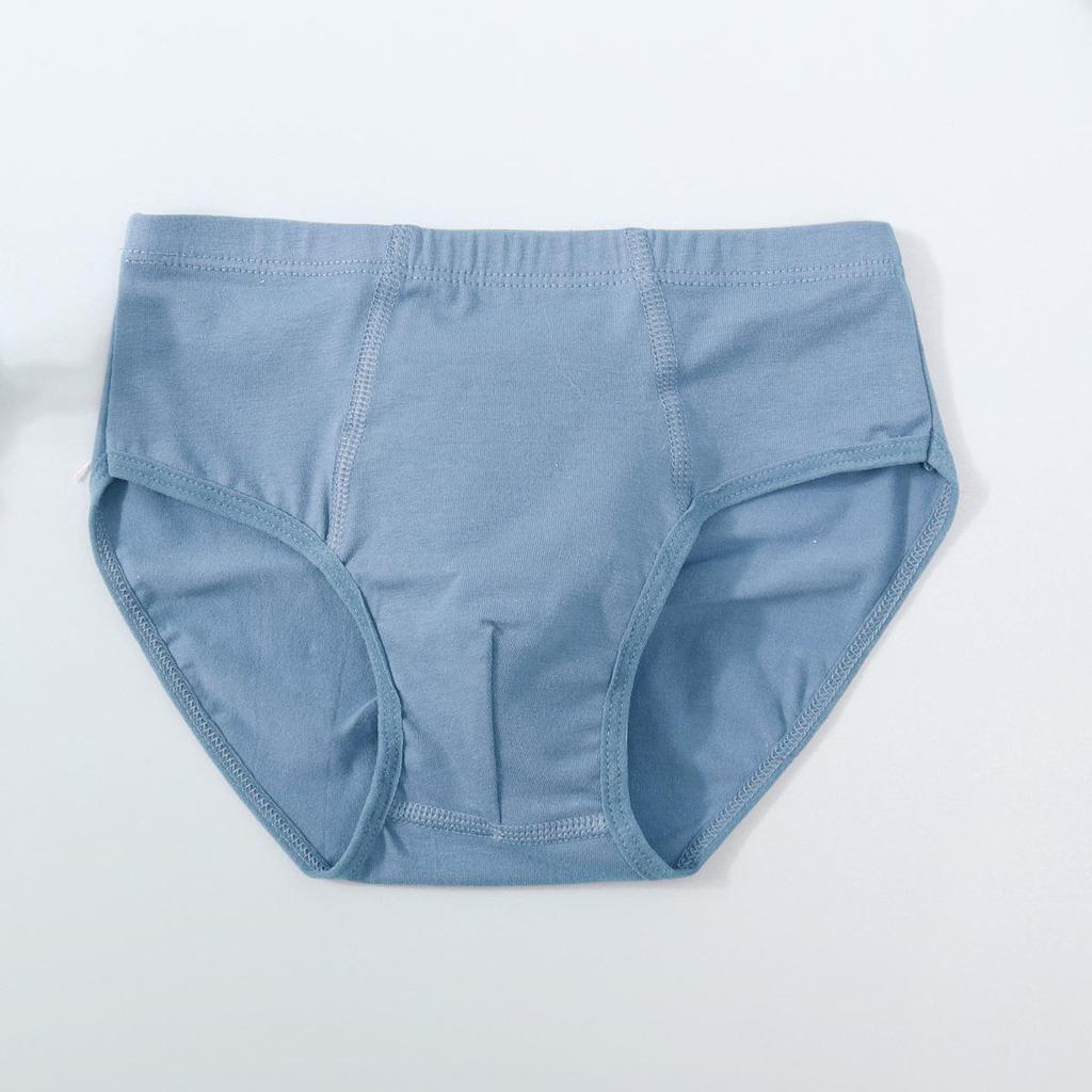Boys' A-Grade Pure Cotton Briefs - Solid Color, No-Pinch Fit
