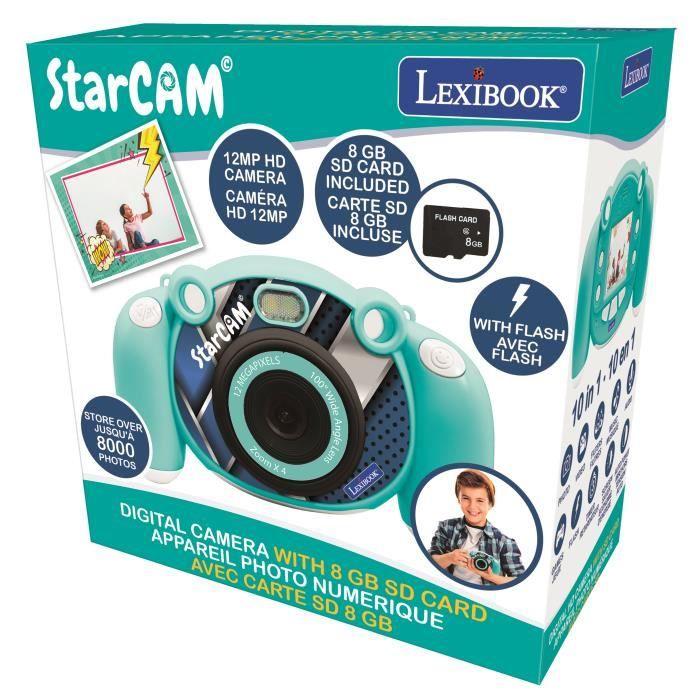 Appareil photo numérique - lexibook - appareil photo pour enfants - 8gb carte sd incluse - mixte - bleu
