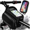 Velcro Bicycle Bag Pannier Waterproof Phone Holder With Zippered Case