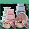 Set Ecofriendly 3piece Bowl Food Storage With Lids Microwave Safe For Reheating Perfect For Fridge Use