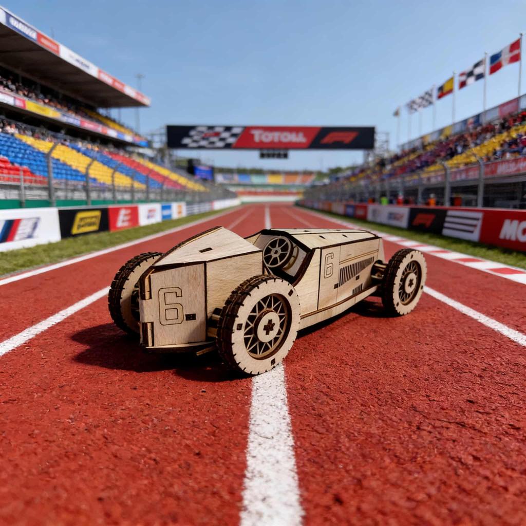 3D Wooden Racing Car Puzzle DO-IT-YOURSELF Miniature Kit Handcrafted Present Home Decor Birthday / Valentine s Day Present