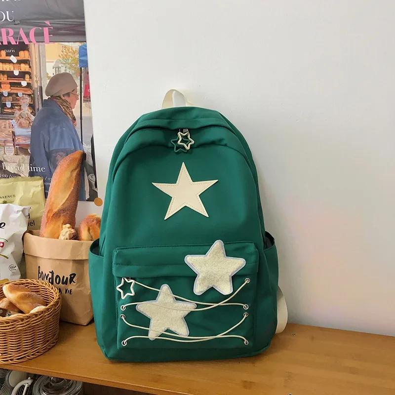 

Корейські солодкі різноманітні зіркові рюкзаки Японські жіночі вуличні естетичні шкільні рюкзаки Рюкзак Kawaii високої місткості Студентські