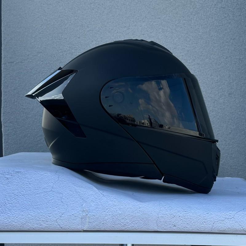Flip-Up Motorcycle Helmet With Dual Visors ABS Full Face Men Women Scooter Riders