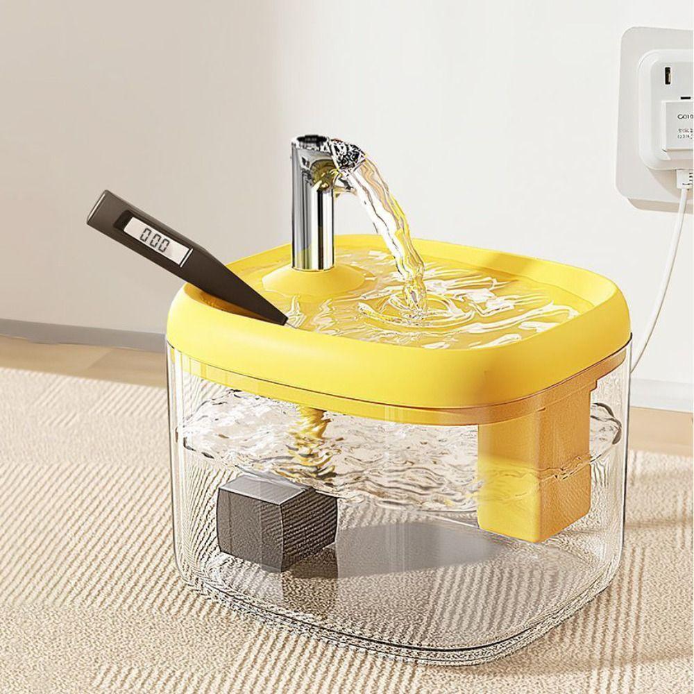 1.5L Cat Drinking Fountain Anti-Dry Burning Removable Pet Water Feeder Large Capacity Quiet Operation Dog Drinking Fountain