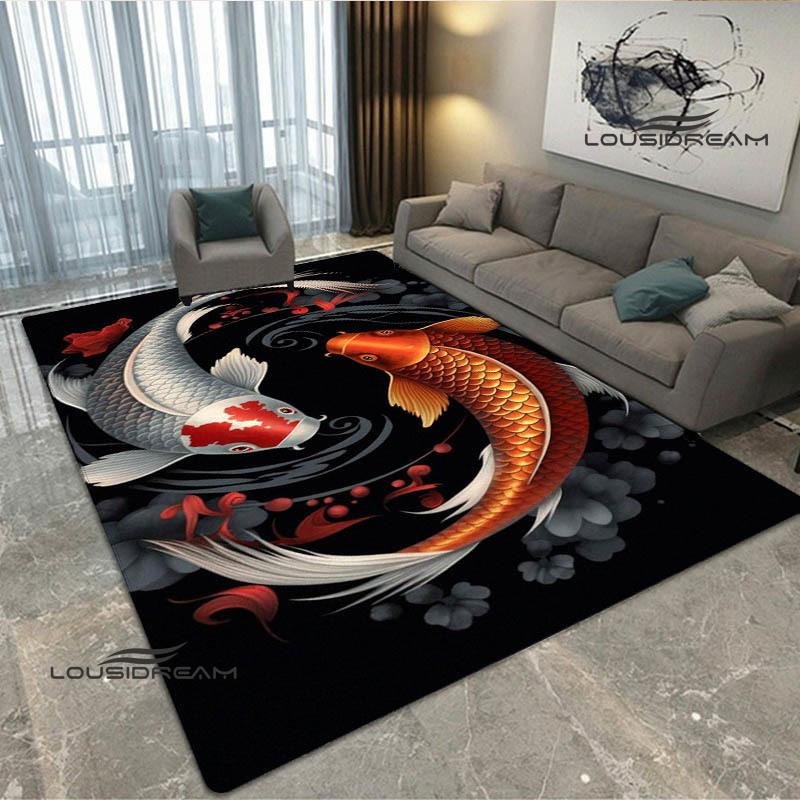 3D fish Cute printed carpet Non -slip carpet Yoga mat door mat photography props kitchen mat area rug birthday gift