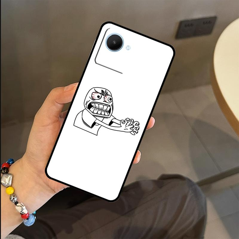 

Troll Face Meme Case For Realme C53 C55 C51 C25 C63 C61 C65 C67 C71 C75 GT6 GT7 Pro 11 12 13 14 15 Pro Plus Realme 14 Pro Plus