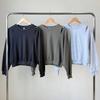 Soft Cut-Out Shoulder Sweatshirt (3 color)