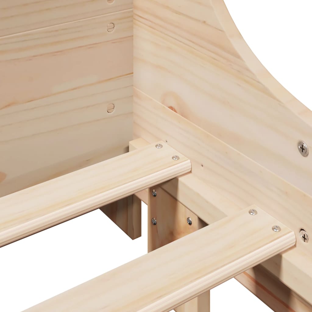 Solid Wood Bed without Mattress 75 x 190 cm Pine Wood