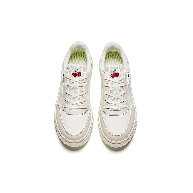 New Anta Life Collection Cookie Shoes Cherry Lightweight Low Top Skateboard Shoes Women's White Beige 922358005-7