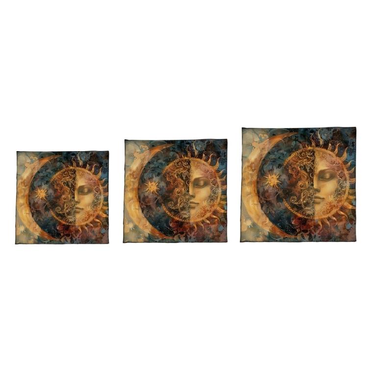 Mystical Tarots Velvets Fabric Table Cover Velvets Washable Occult Decoration for Low Maintenances Cleaning