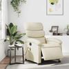Electric Massage Chair Cream Faux Leather