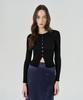 Pelote Frill Slim Ribbed Cardigan (2 Colors)
