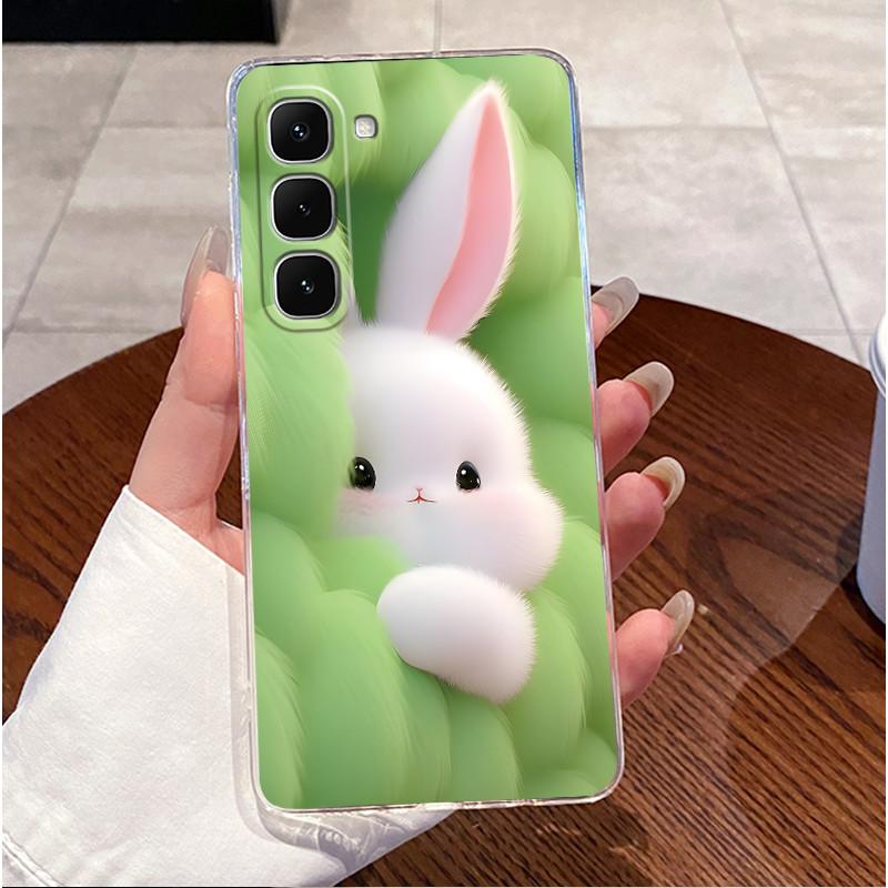 For Infinix Hot 70 Phone Case X6895 Luxury Cute Love Heart Rabbit Funny Pattern Clear Slim Soft Silicone Casing Hot70 Back Cover