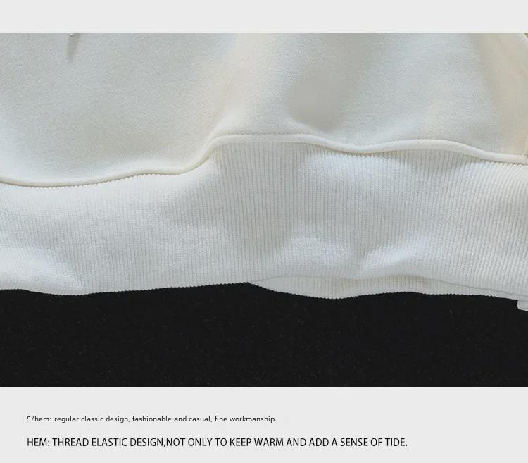 2023 Frühfrühling Damen Kapuzenpullover: Dünnes, lockeres, vielseitiges gesticktes Cartoon-Design für Frühling und Herbst