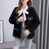 Autumn O Cardigan And Spring Neck Top Loose Versatile Small Fragrance Imitation Mink Fleece Sweater Knit Cardigan Jacket Women