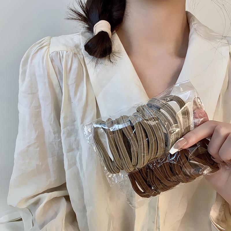 Cravată de păr cu coadă de cal de vară cu elasticitate înaltă - Bentita durabilă pentru femei de culoare uni