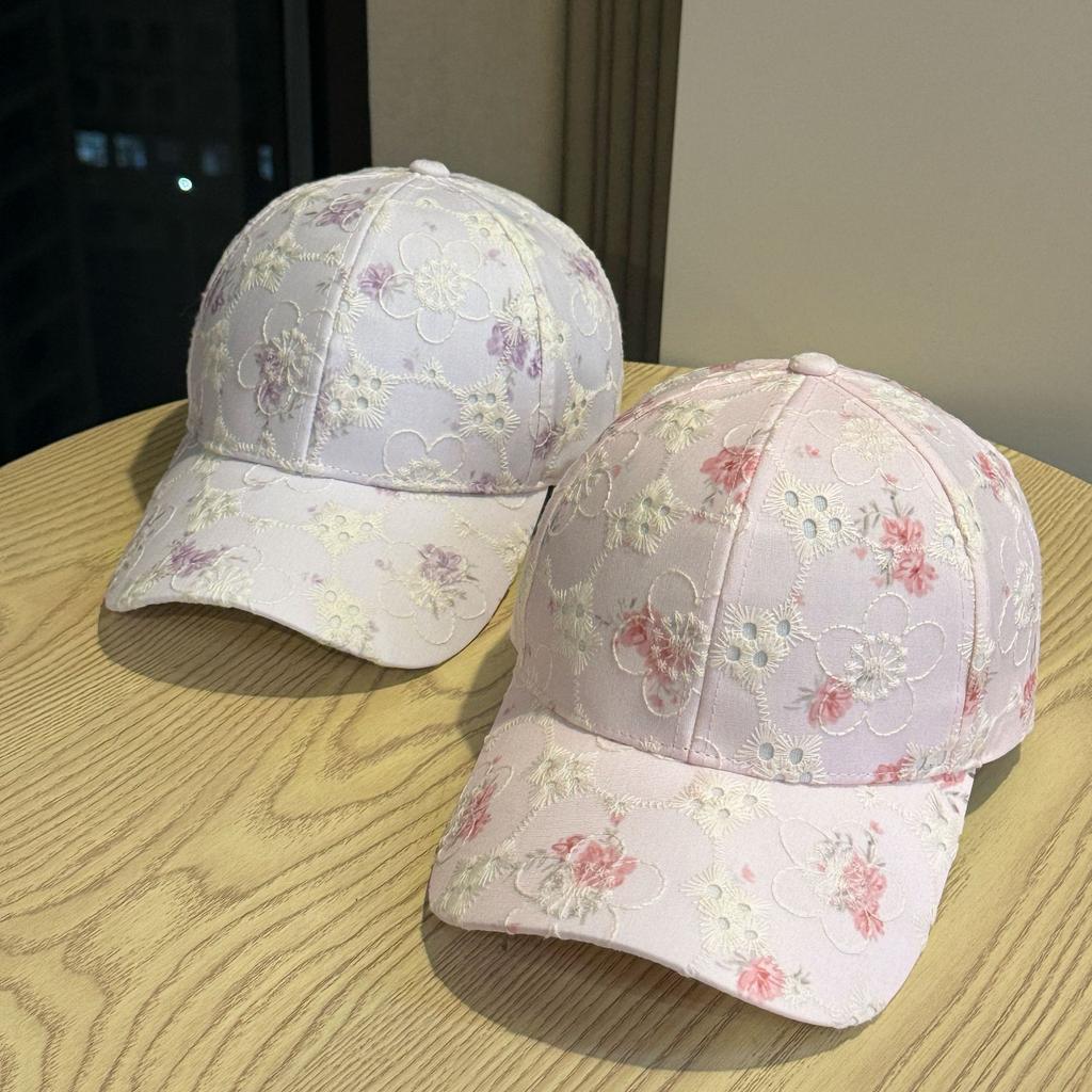 Sweet Print Baseball Cap Women's Spring Summer Sunshade Cap Fashion Idyllic Outdoor Travel Sunscreen Hat Tide