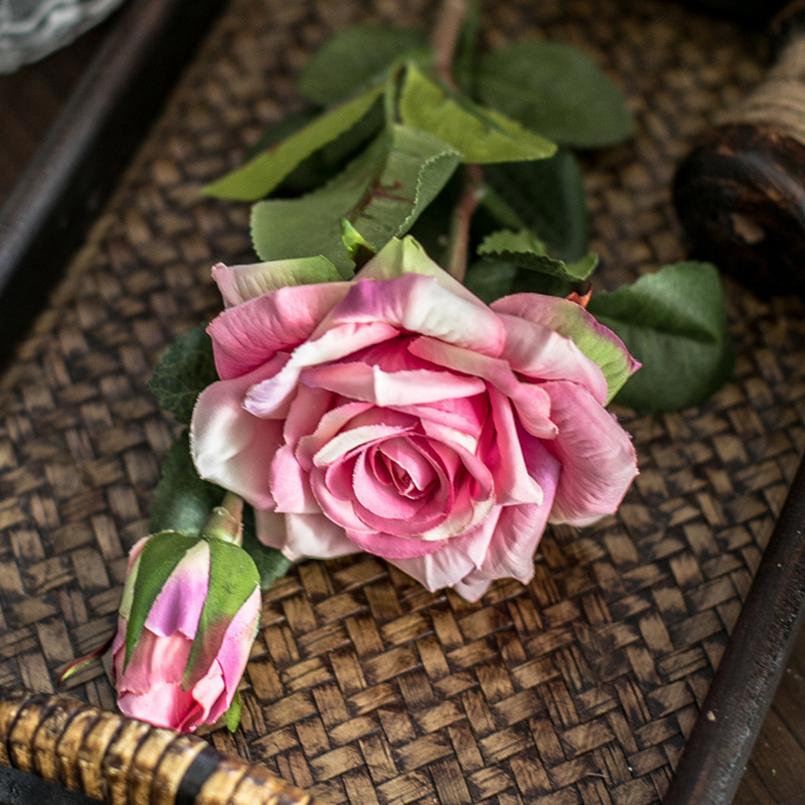 Artificial Flowers Big Silk Roses Beautiful Branch Vases for Home Wedding Decoration Valentine's Day Fake Plants Festival Decor