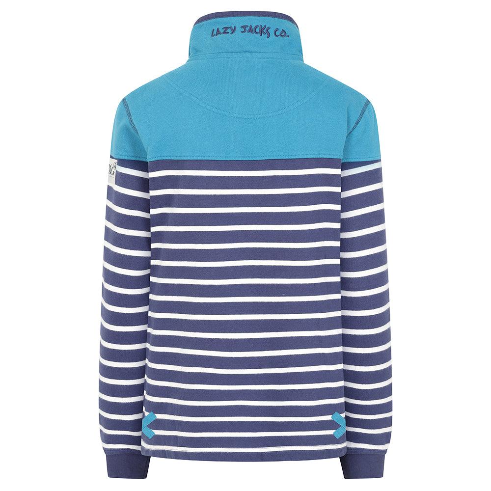 Lazy Jacks Womens/Ladies Button Neck Sweatshirt