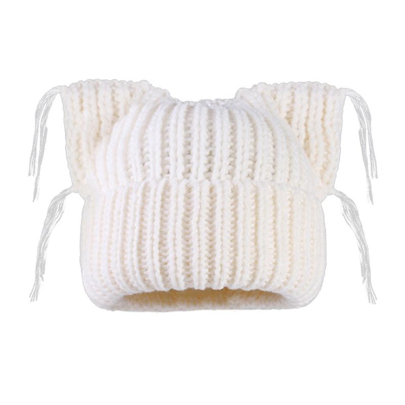 Lovely Cats Ear Tassels Hat Winter Warm Autumn Hat Adjustable Women s Hat for Women and Teens