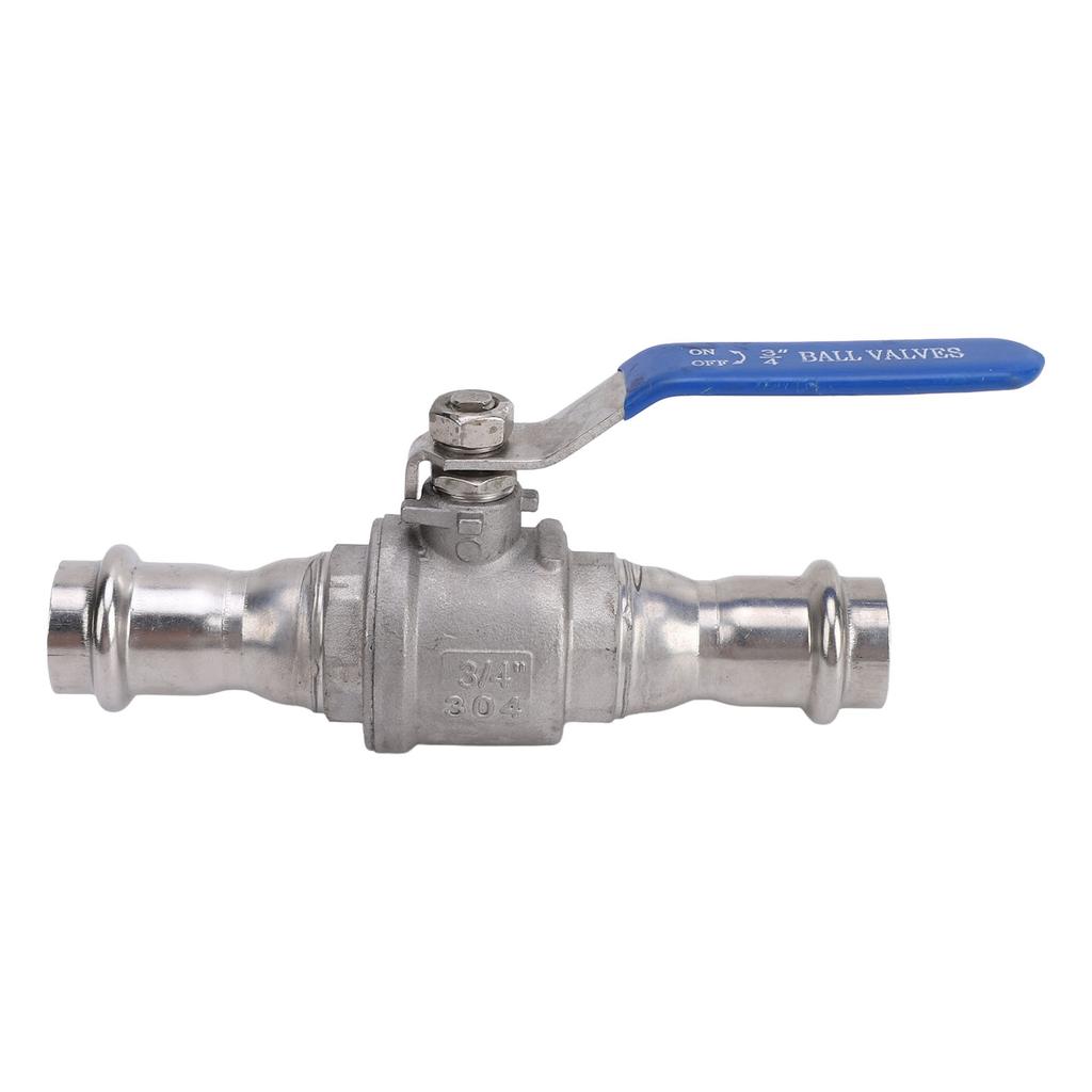 34 İnç Sıkıştırmalı Küresel Vana 304 Paslanmaz Çelik Çift Kelepçeli Tip Tam Geçişli DN20 Küresel Vana ile