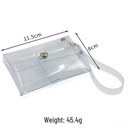Spot Fresh Lipstick & Nail Polish Storage: Double-Layer PVC Transparent Pouch & Coin Purse