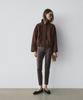 Masimodutti Elastic Detail Napa Leather Leggings