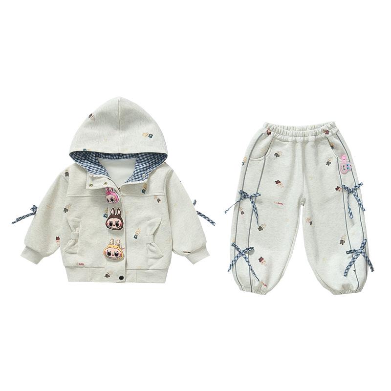 Dívčí set oblečení v korejském stylu na jaro a podzim 2025 - Trendy a ležérní pro střední a velké děti