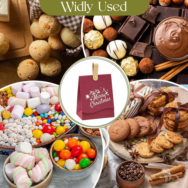 10Pcs/Pack Reindeer Creative Xmas Gift Elegant Candy Box Unique Merry Christmas Packaging Paper