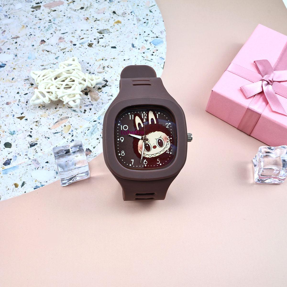 

Квадратные кварцевые студенческие мультяшные часы с указателем, унисекс