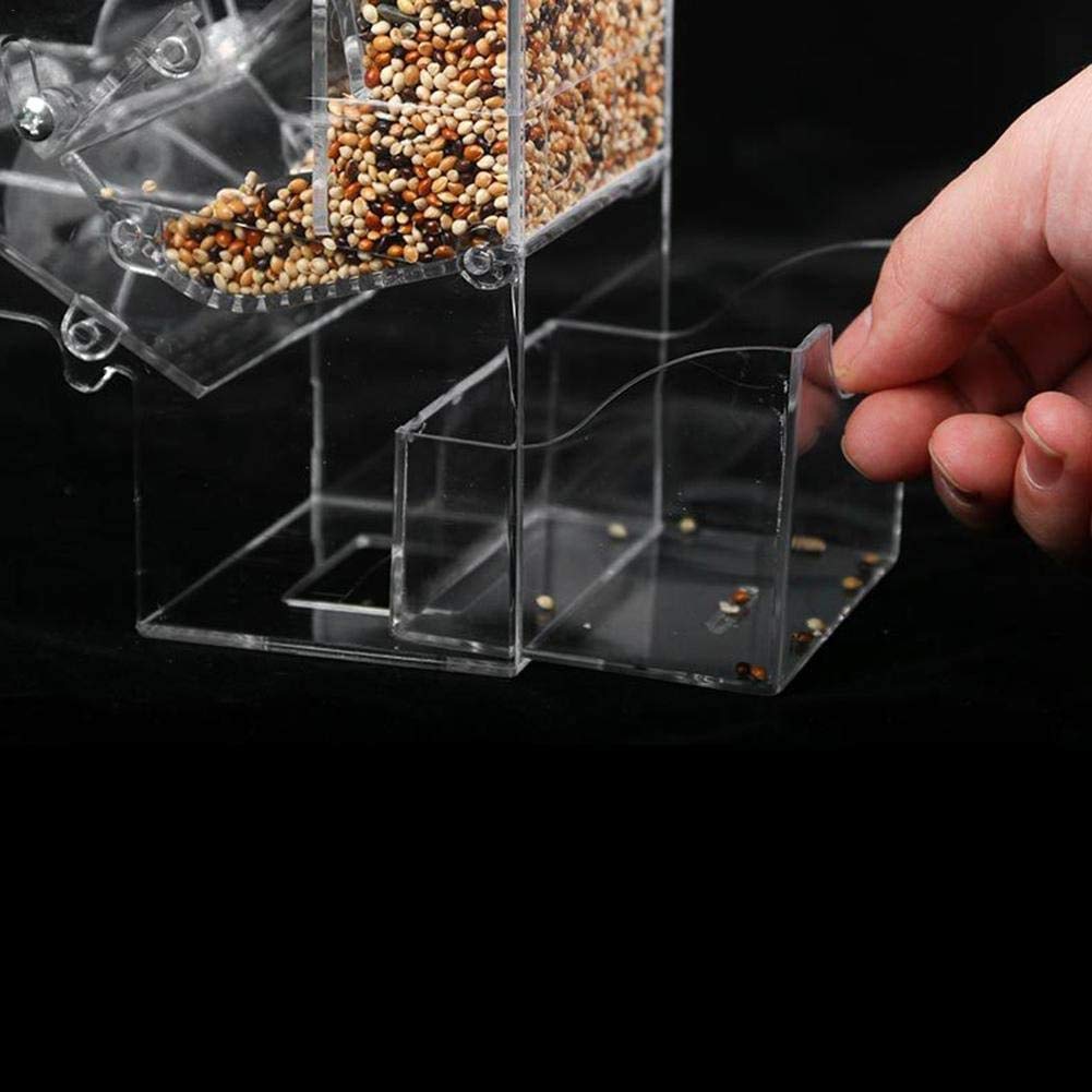 KARTOFFEL Vogelfutter Automatisch Automatisch Transparenter Behälter Katze Geschäftsreise Kleiner Vogelkäfig Futter Schale Verhindern Fütterung Fütterungsmaschine Futterspender,