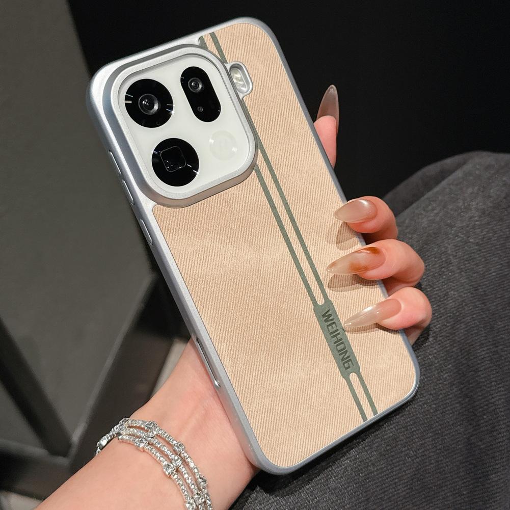 

Fabric Pattern Splicing Wireless Charging Magnetic Ring Case For OPPO Find X9 Pro find X9 X8 Ultra X8s + X8 Pro Slim Cover OPPO Find X8s