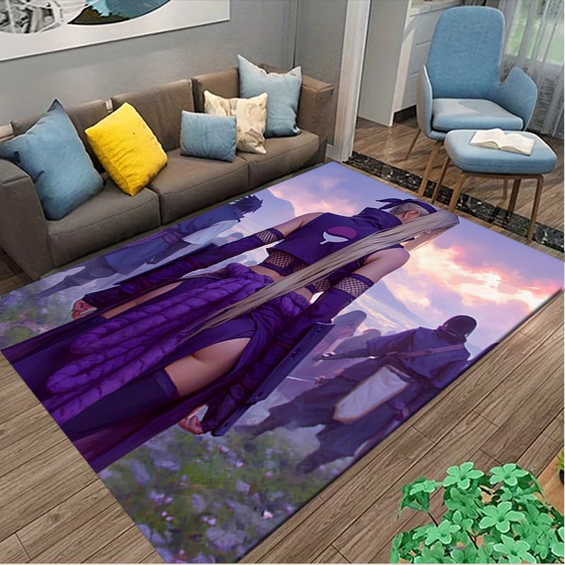 1pc naruto Rug, Comfortable Printed Home Area Carpet, Cozy Office Chair Rug