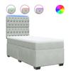 Vidaxl Continentale Bed met Matras, Lichtgrijs, Fluweel, 90x200 Cm