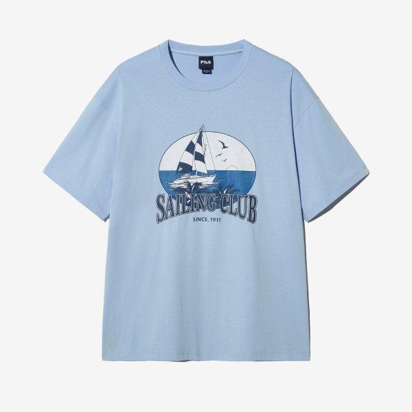 Fila Big Graphic Sailing T shirT LIGHTBLUE/090