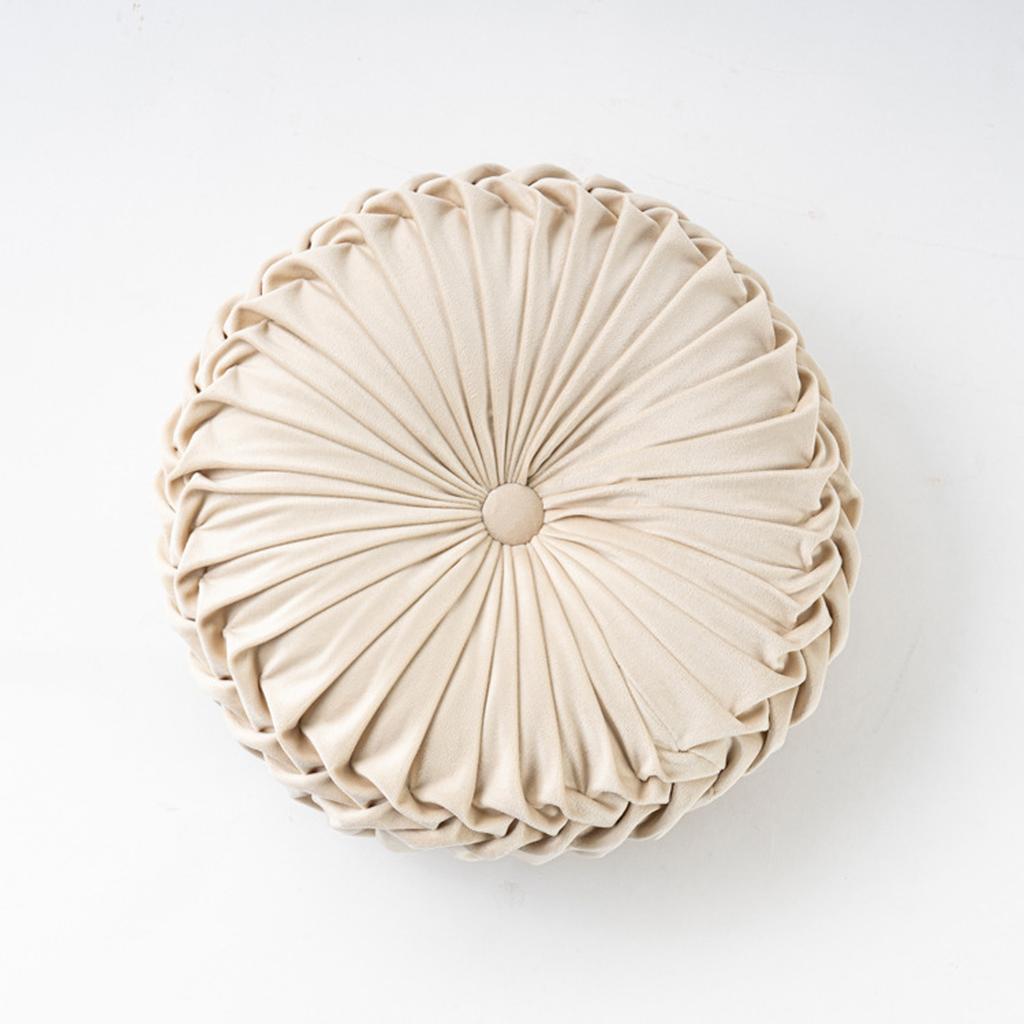 40cm Round Pumpkin Pillow Button Pillow Solid Color Drifting Window Tatami Cushion Thickened Chair Cushion
