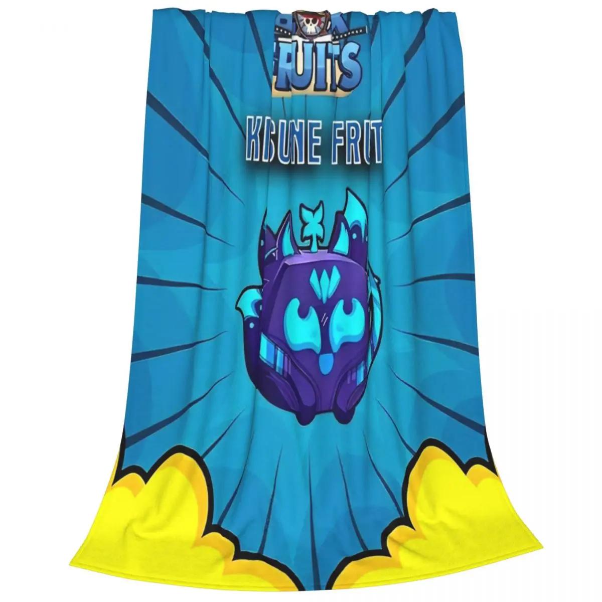 

B-Blox Fruits Игра Мультяшные Фланелевые Пледы Одеяла для Кровати Спальни Теплое Одеяло 30x40in